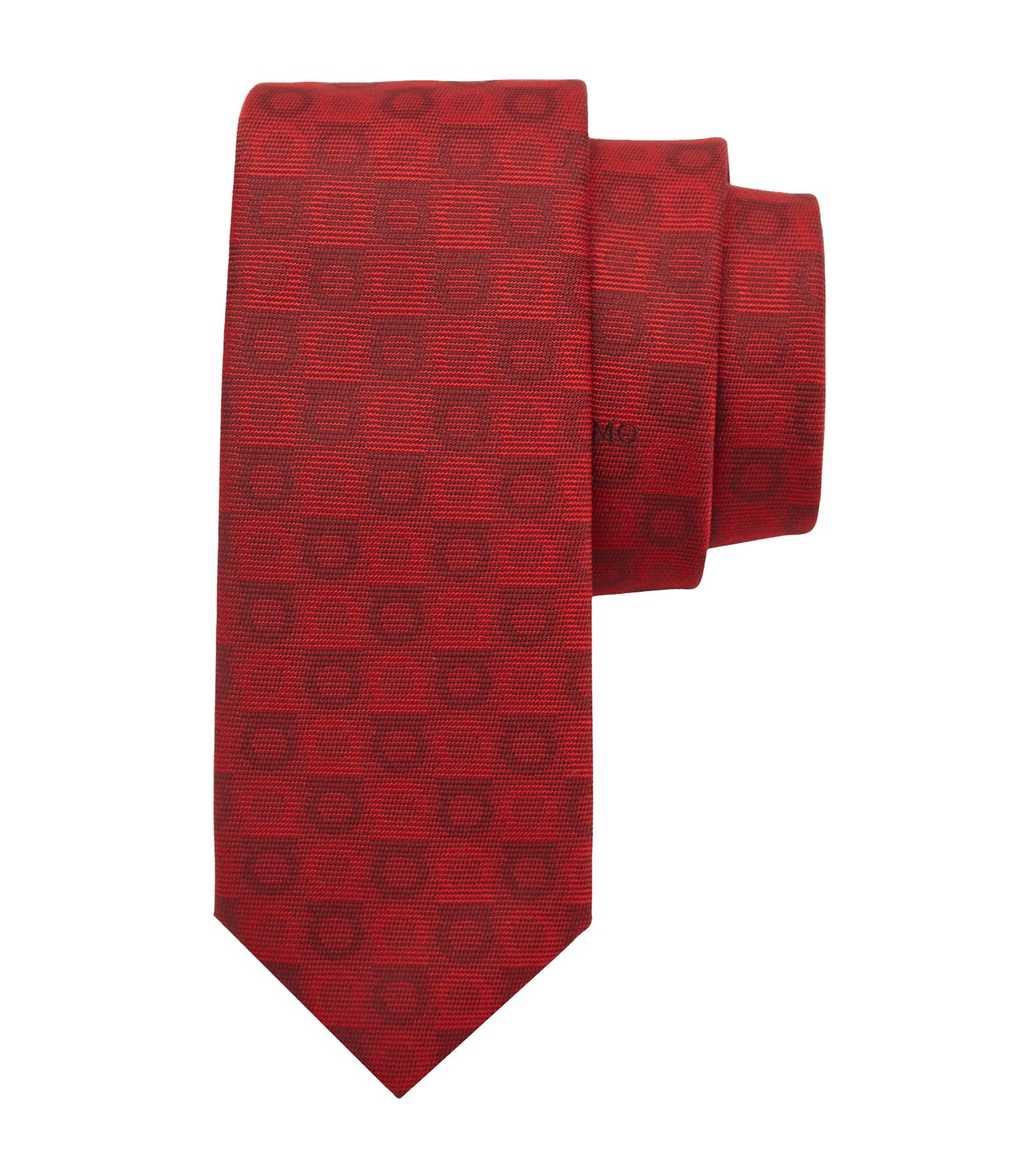 Gancini Silk Jacquard Tie Red