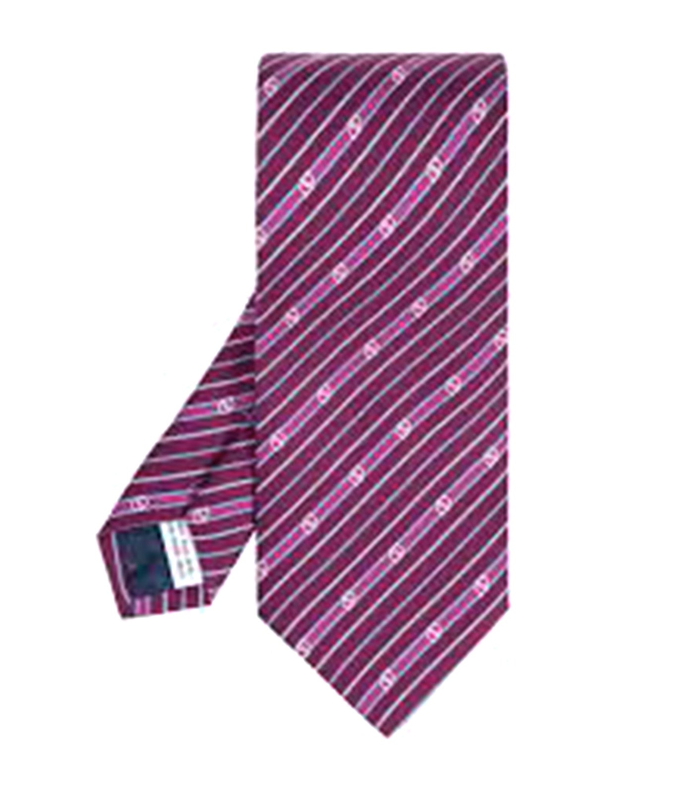 Gancini Print Silk Tie Vinaccia