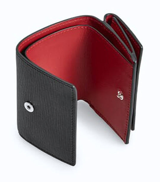 Leather Wallet Calfskin Black/Red