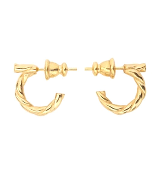 Twisted Gan Half Earrings Gold