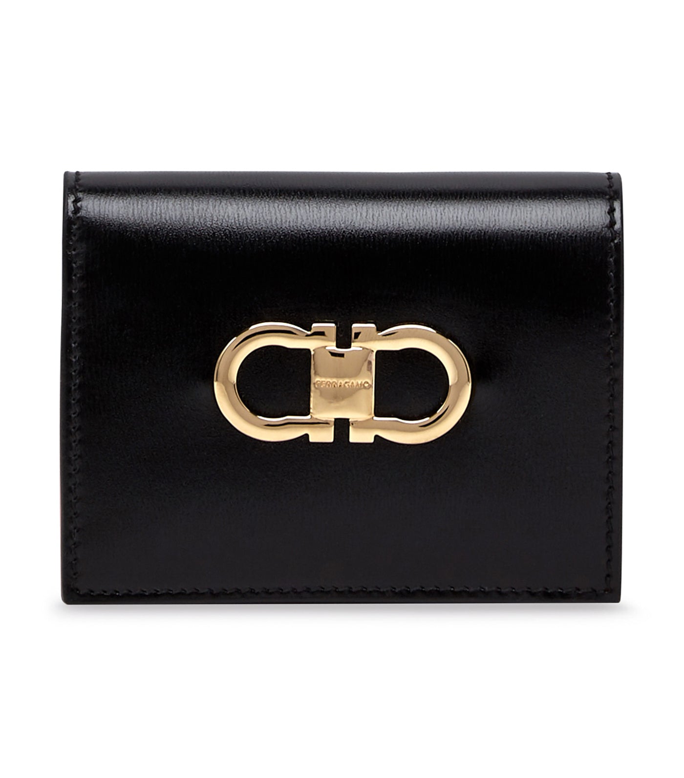 Ferragamo Gancini Compact Wallet Black | Rustan's