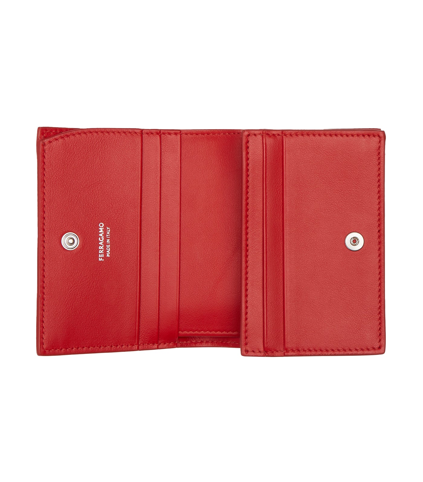 Gancini Compact Wallet Flame Red