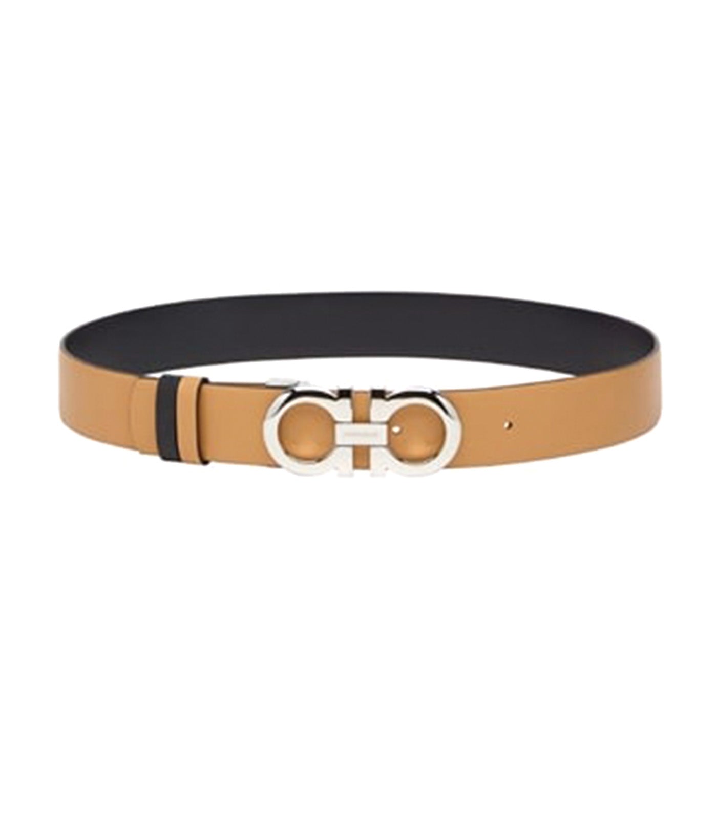 Outlet Salvatore Ferragamo reversible belt black light brown