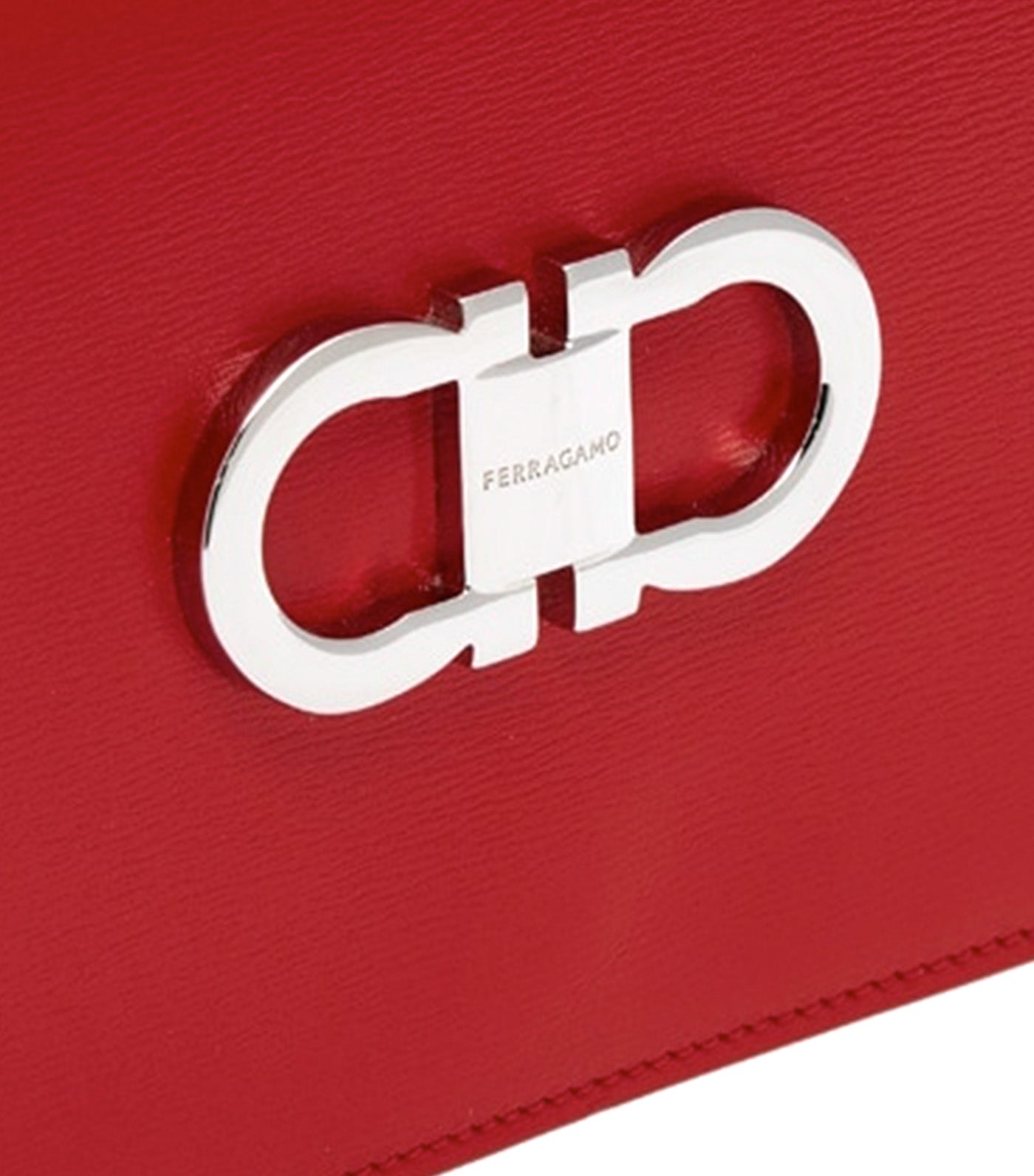 Double Gancini Mini Bag Flame Red