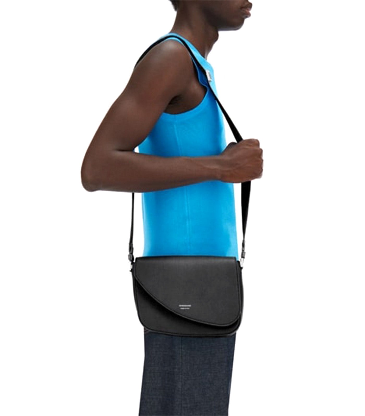 Ferragamo Fiamma Crossbody Bag (M) Black | Rustan's
