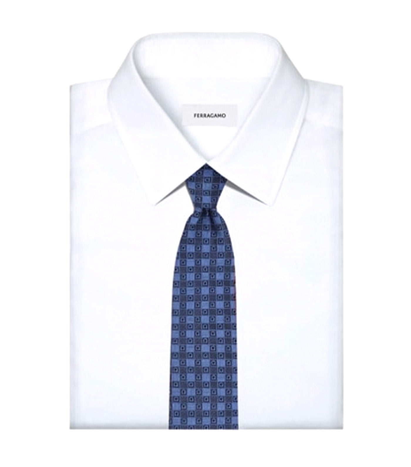 Gancini Jacquard Tie Blue Marine