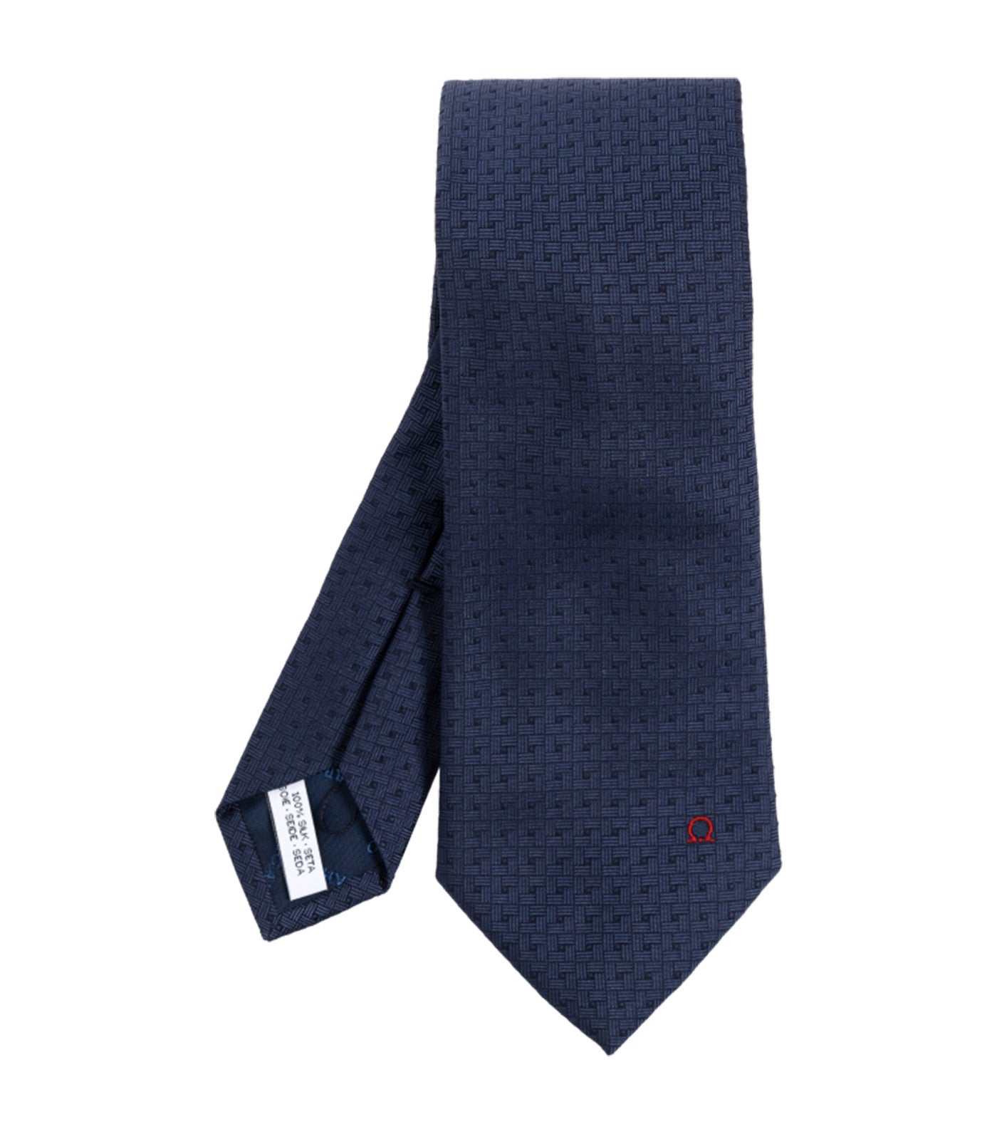 Gancini Jacquard Tie Navy