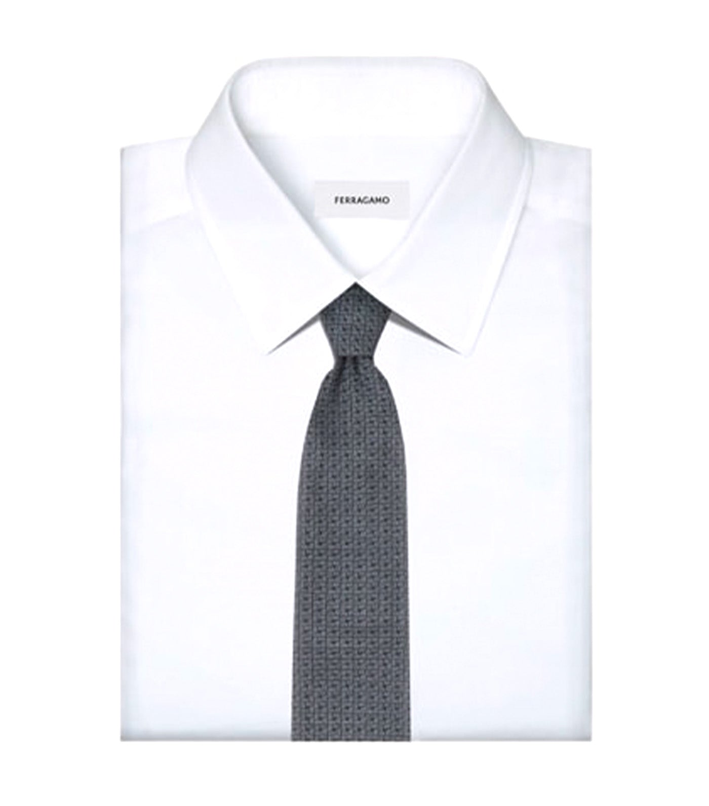 Gancini Jacquard Tie Gray