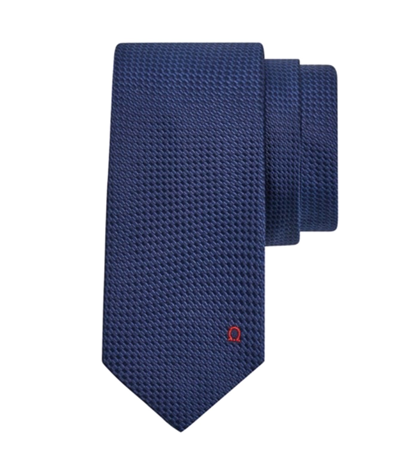 Gancini Jacquard Tie Navy Blue