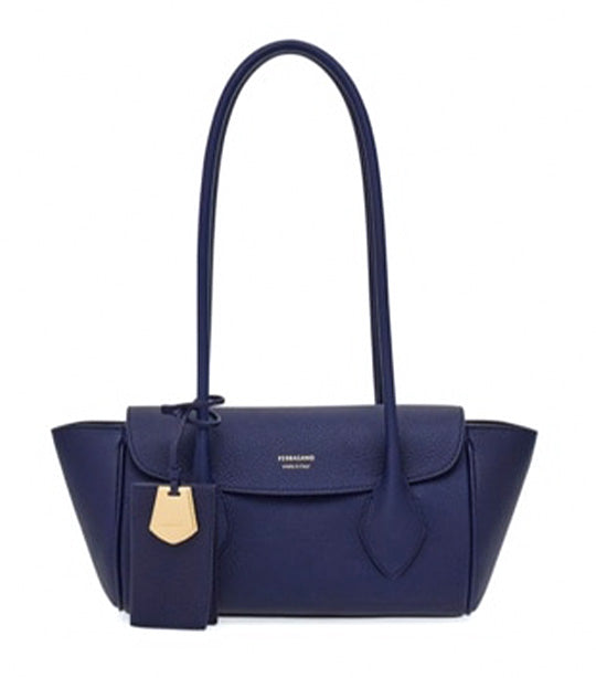 【SALVATORE FERRAGAMO】TOTE BAG SMALL Salvatore Ferragamo Yellow Pebbled Calf Leather Bice Small