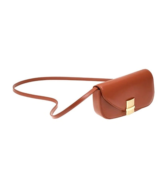 Fiamma Shoulder Bag Palmellato Calfskin Cognac