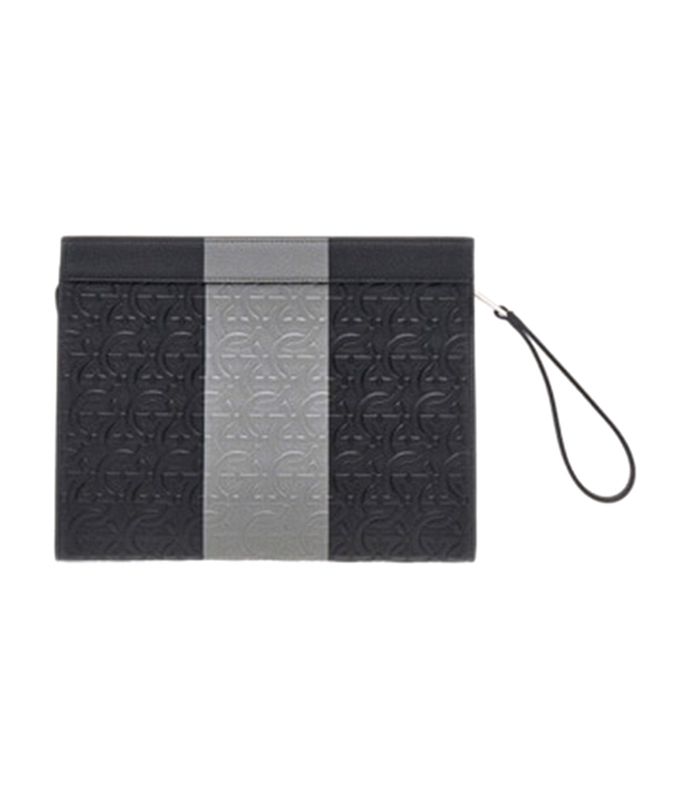 Gancini Clutch Black/Ash Gray