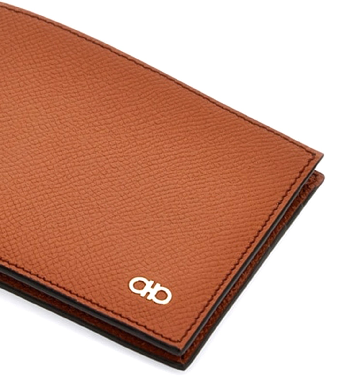 Gancini Wallet Hammered Calfskin Cognac