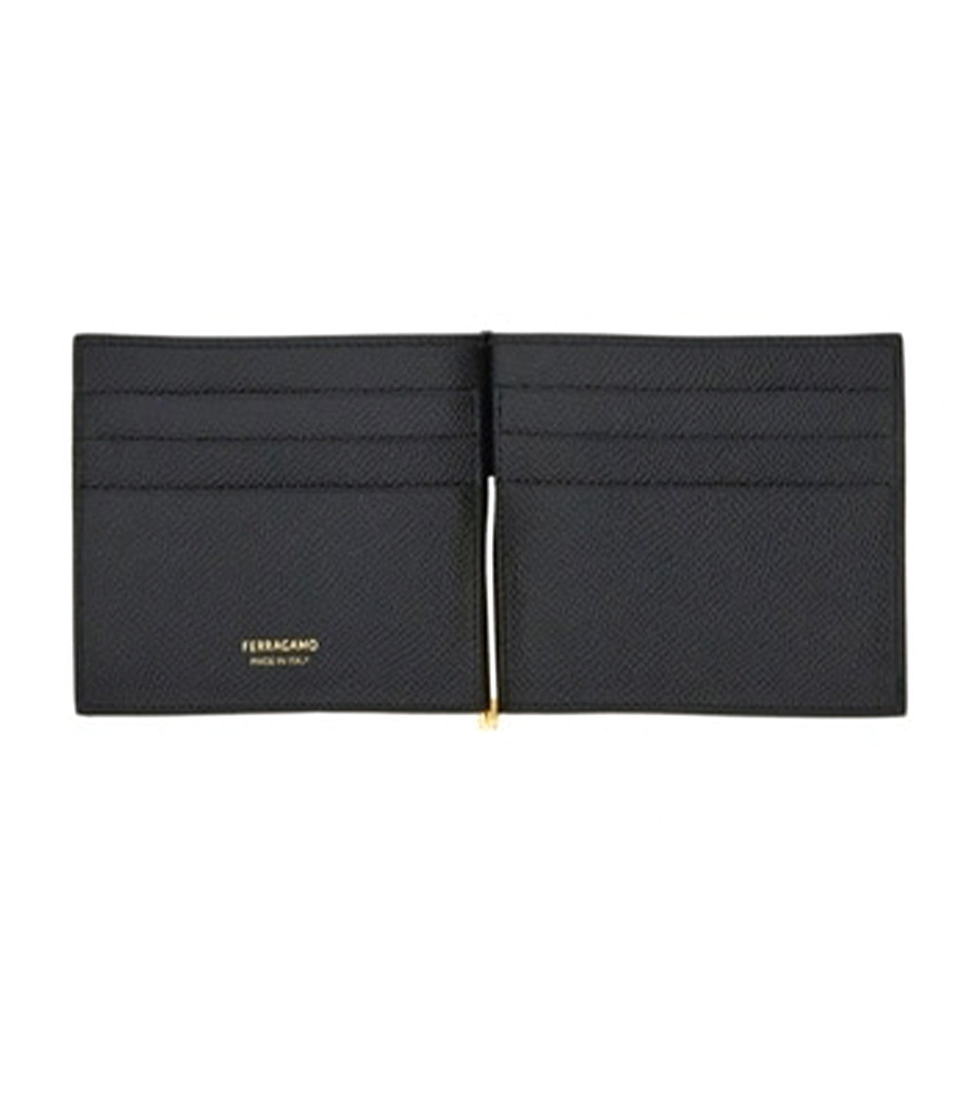 Ferragamo Gancini Wallet with Money Clip Black | Rustan's