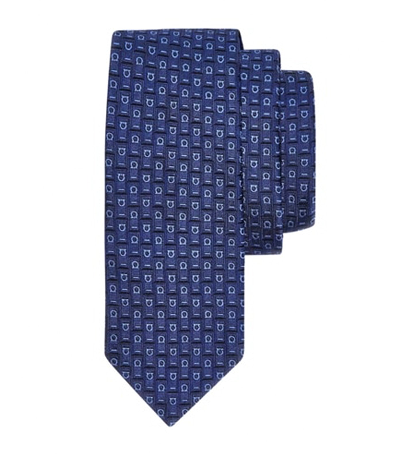 Monogram Jacquard Tie Silk Blue