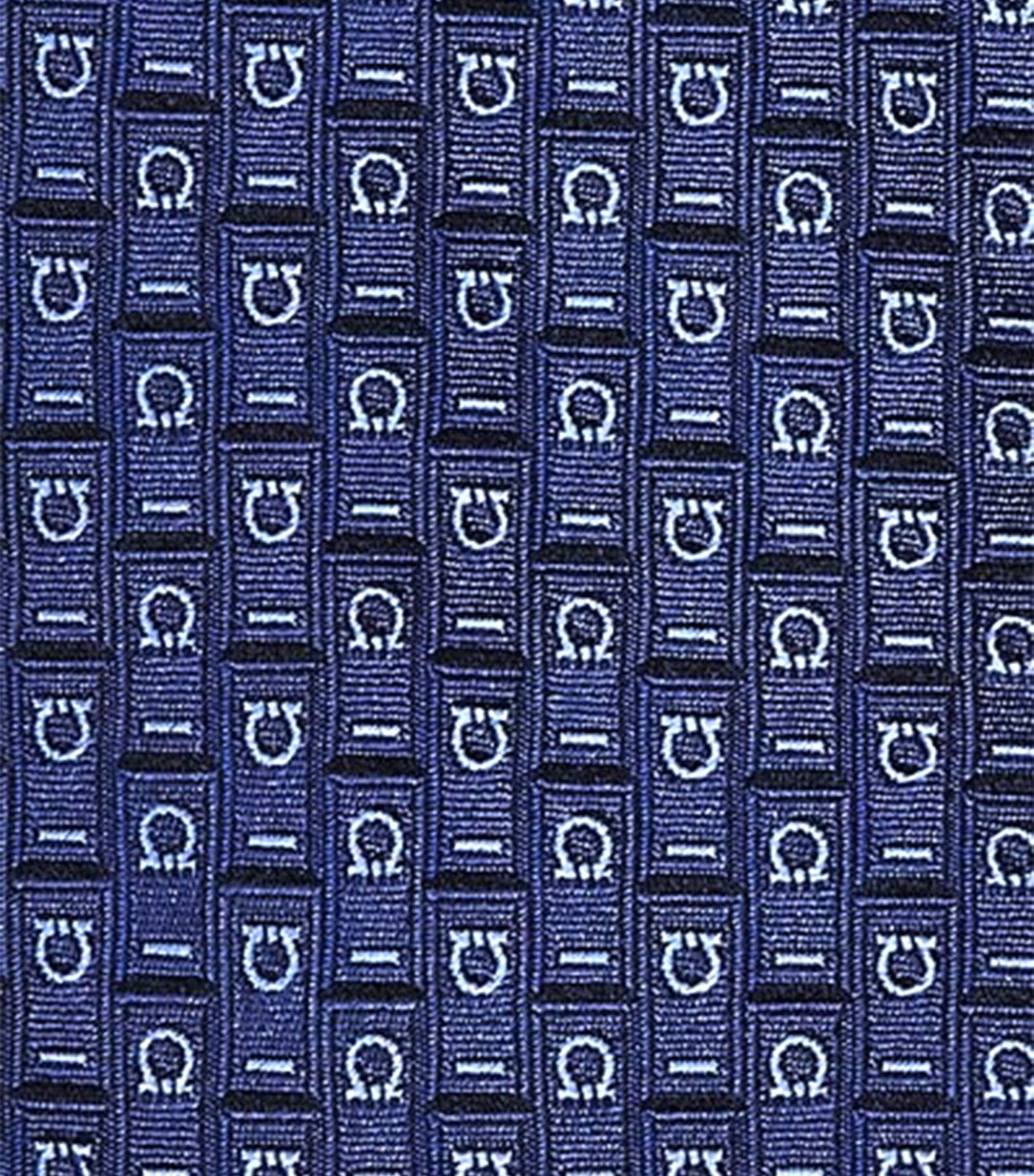 Monogram Jacquard Tie Silk Blue