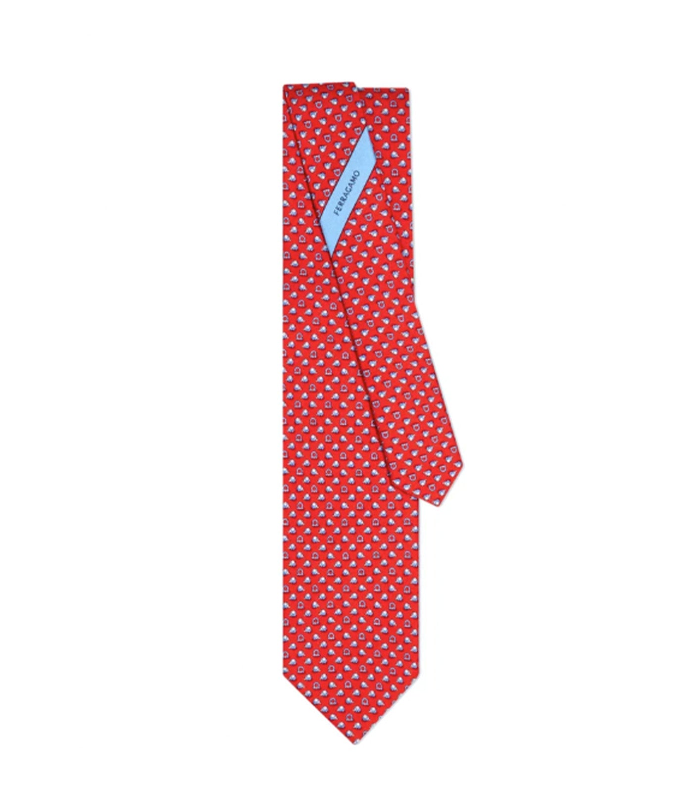 Elephant Print Silk Tie Red