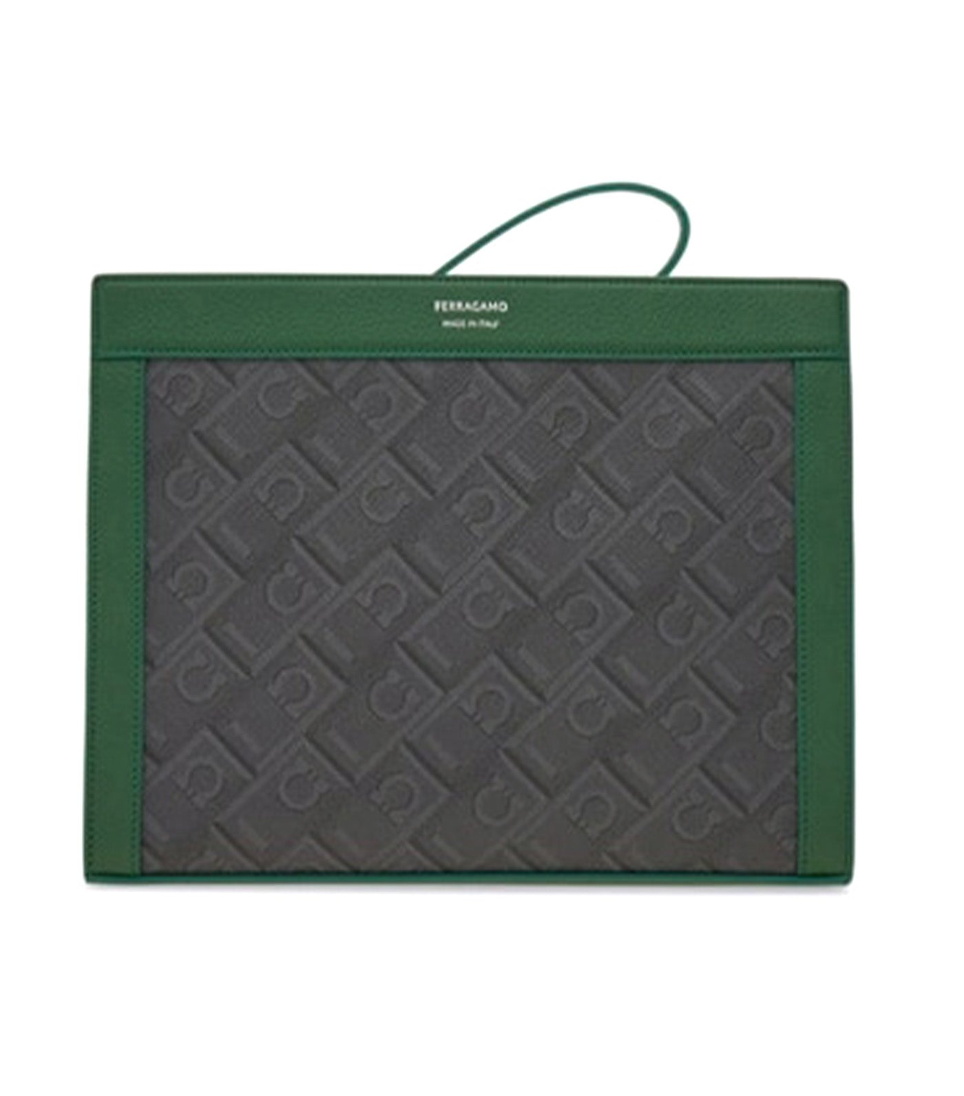 Monogram Pouch Black/Gray/Forest Green