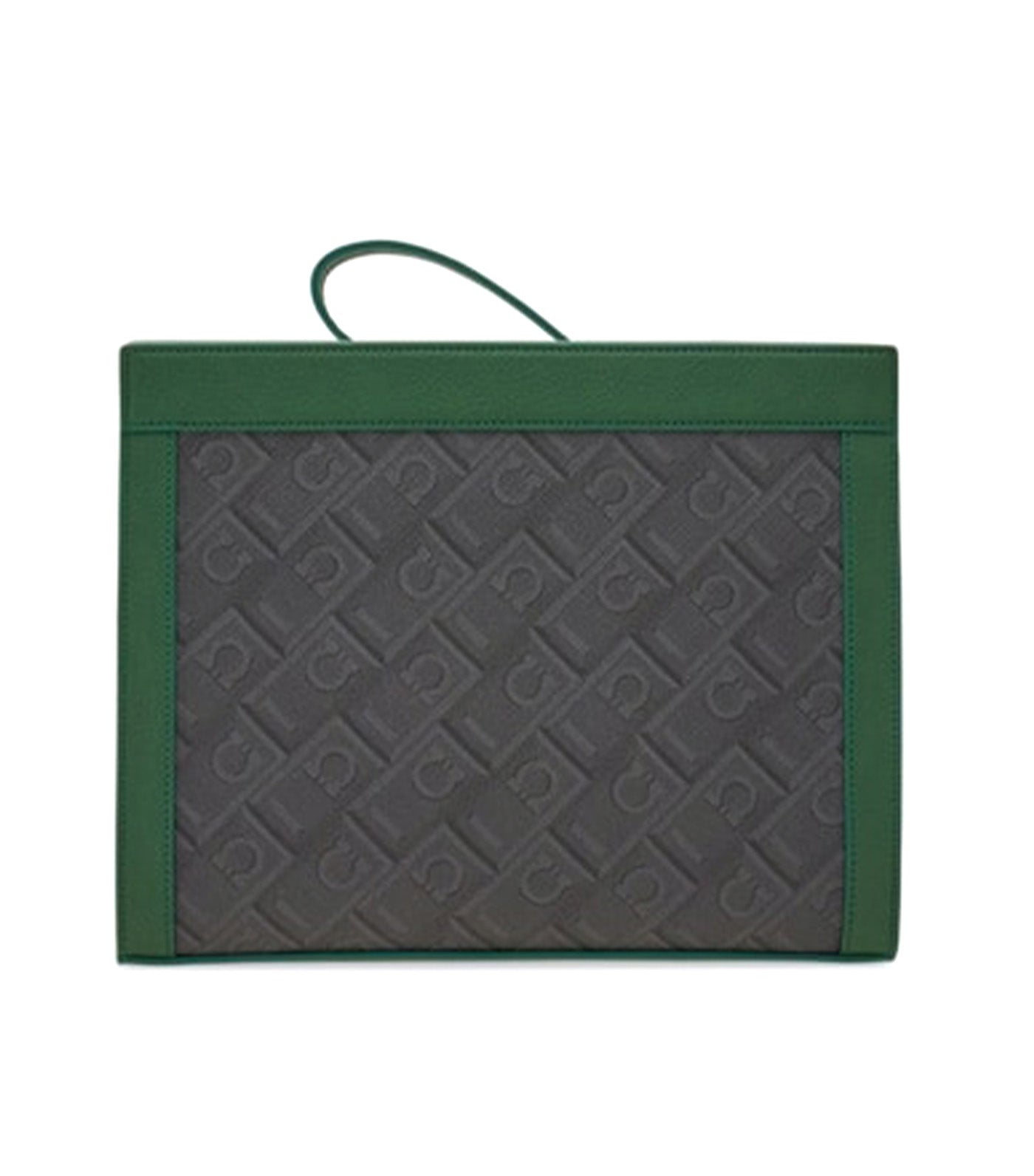 Monogram Pouch Black/Gray/Forest Green