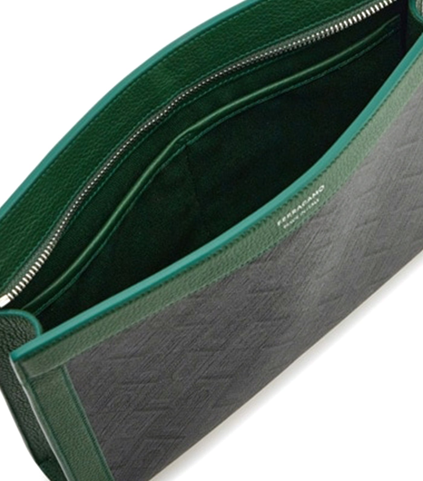 Monogram Pouch Black/Gray/Forest Green