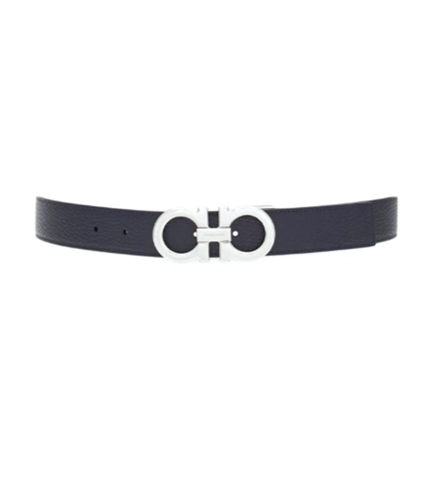 Gancini Reversible Belt Midnight Blue/Oxblood