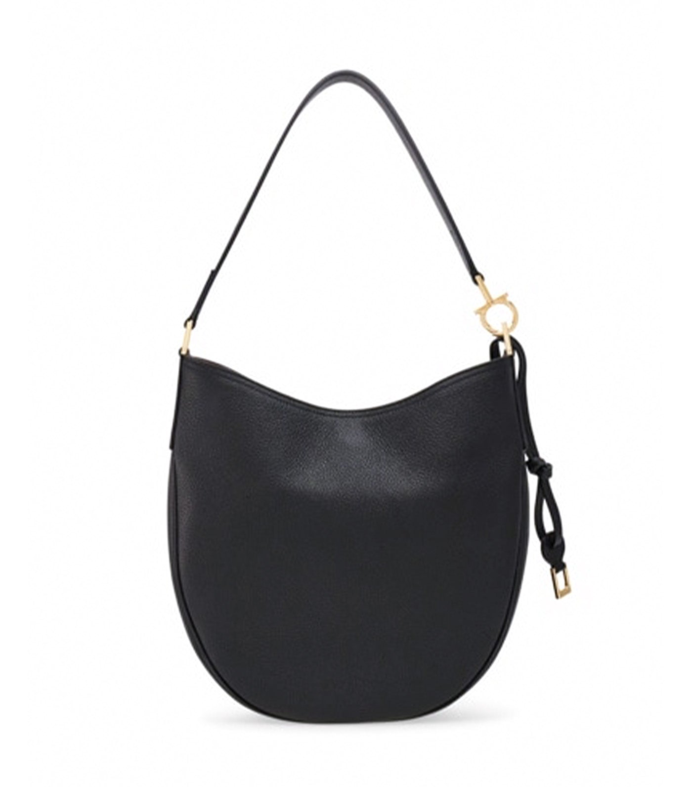 North-South Hobo Bag M Hammered Calfskin