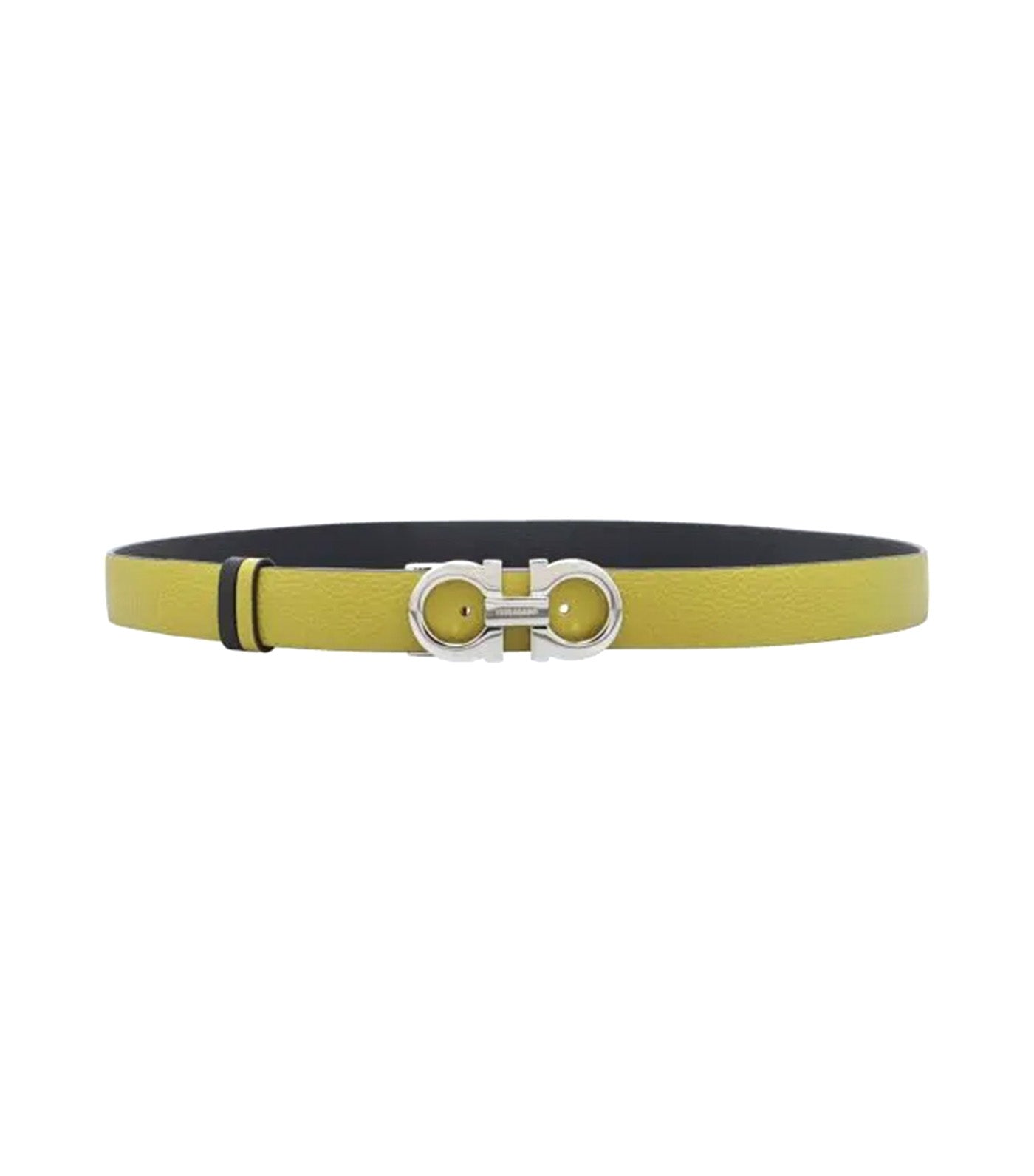 Reversible Adjustable Gancini Belt Hammered Calfskin