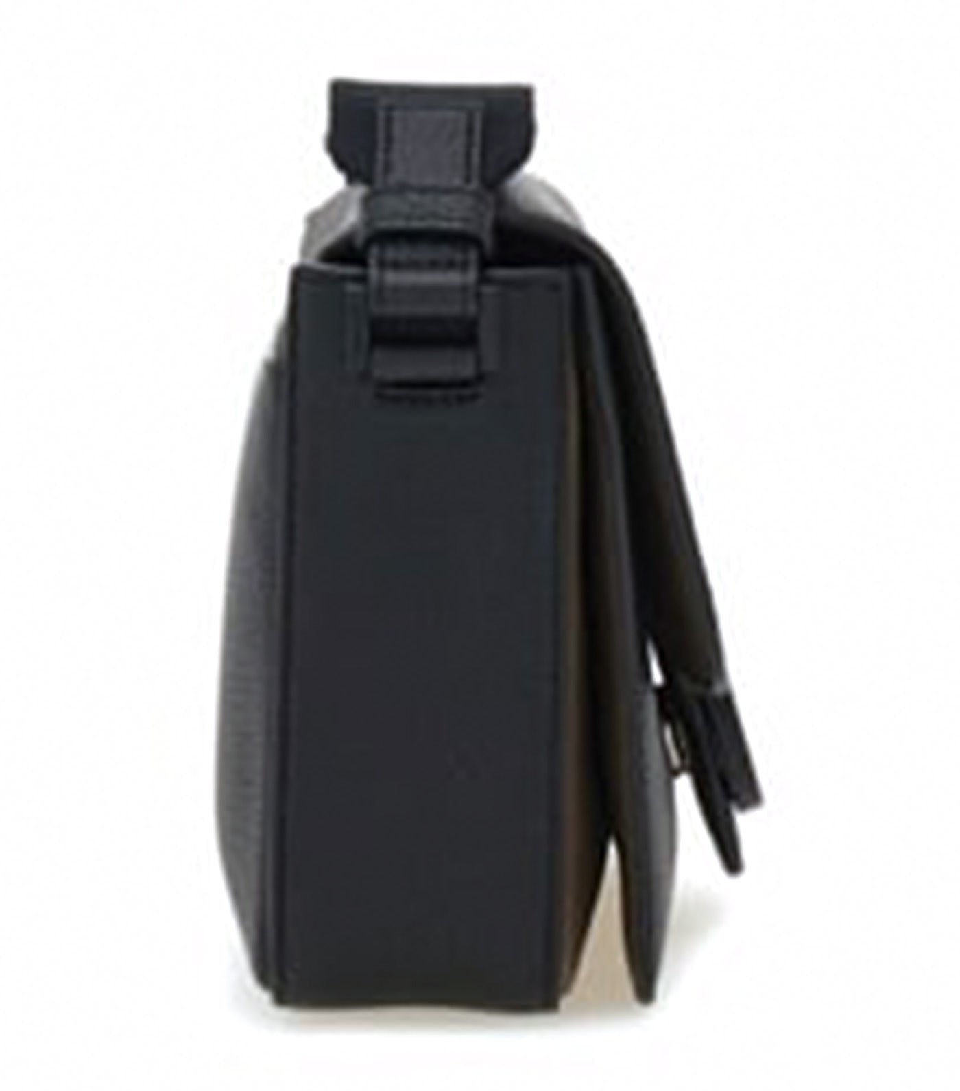 Double Gancini Messenger Bag Hammered Calfskin Black