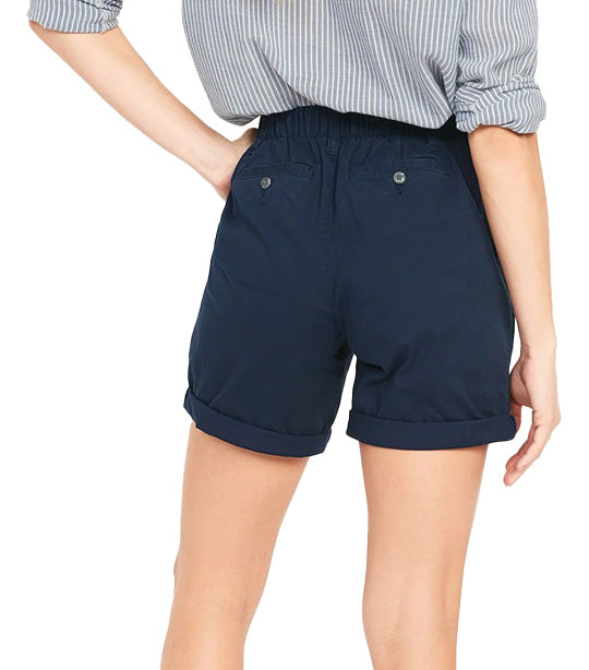 High Waisted OGC Chino Shorts for Women 7-inch Inseam In The Navy