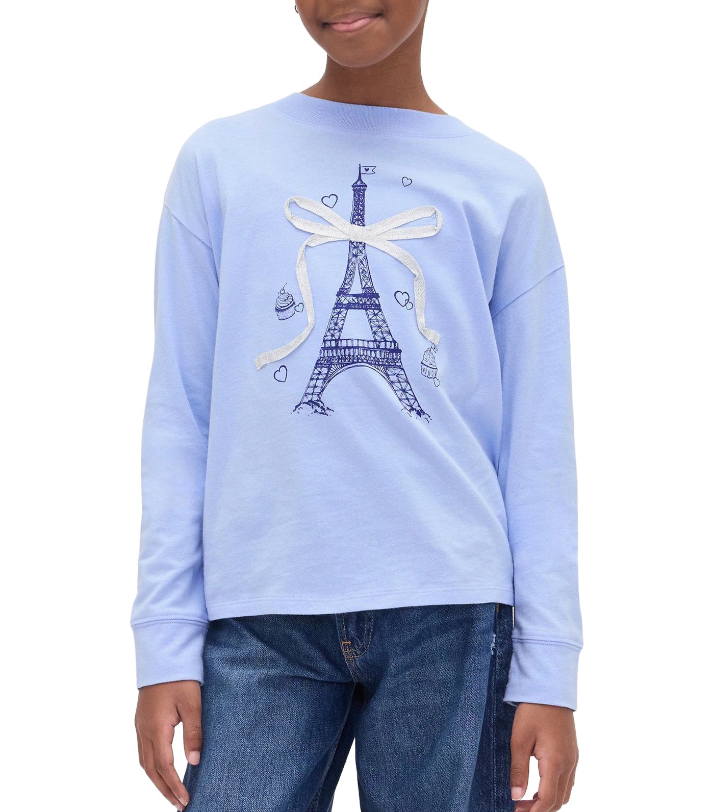 Gap Kids x Disney Oversized Graphic T-Shirt Blue Crystal