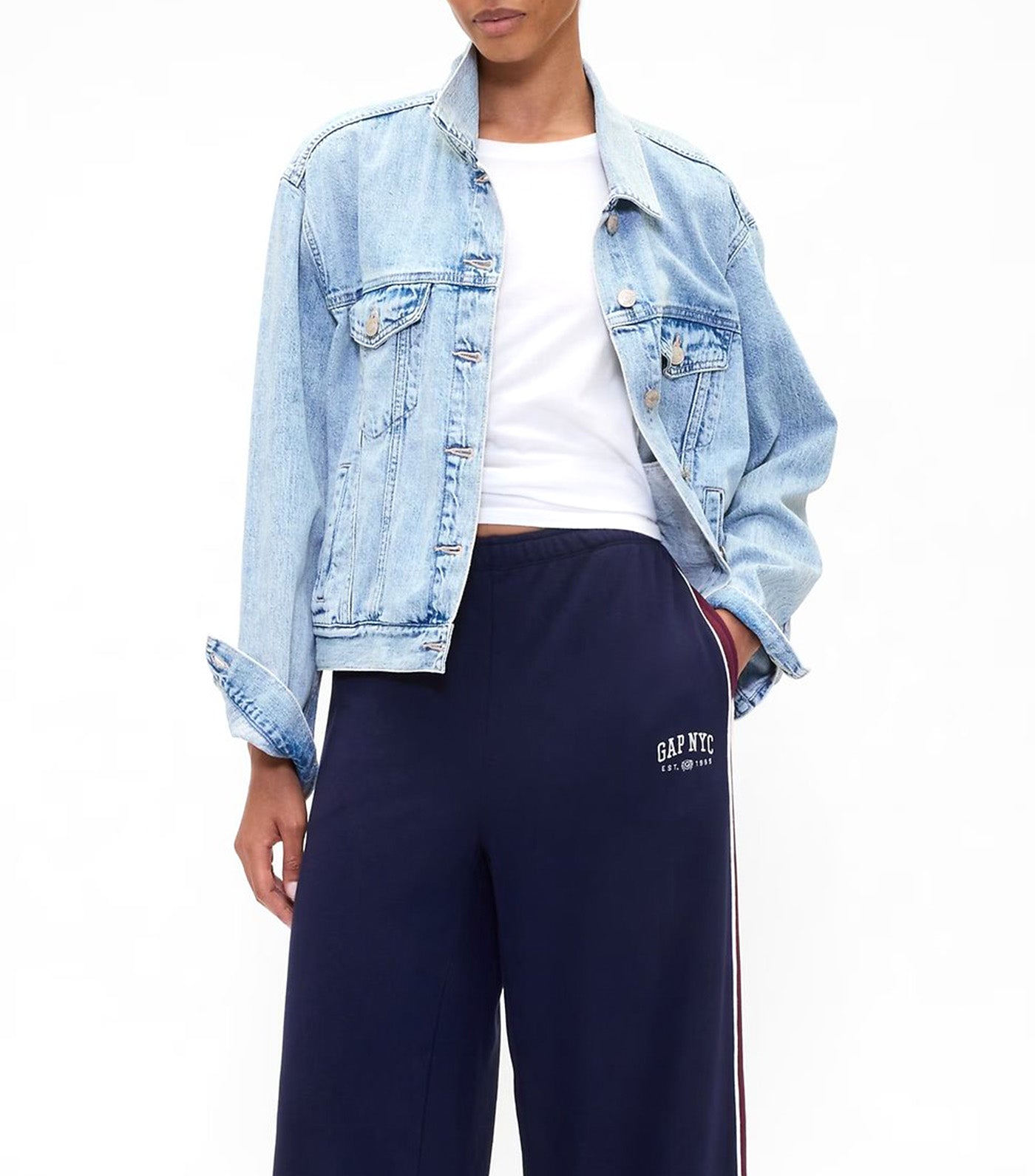 Baggy Sweatpant Jeans Navy Uniform