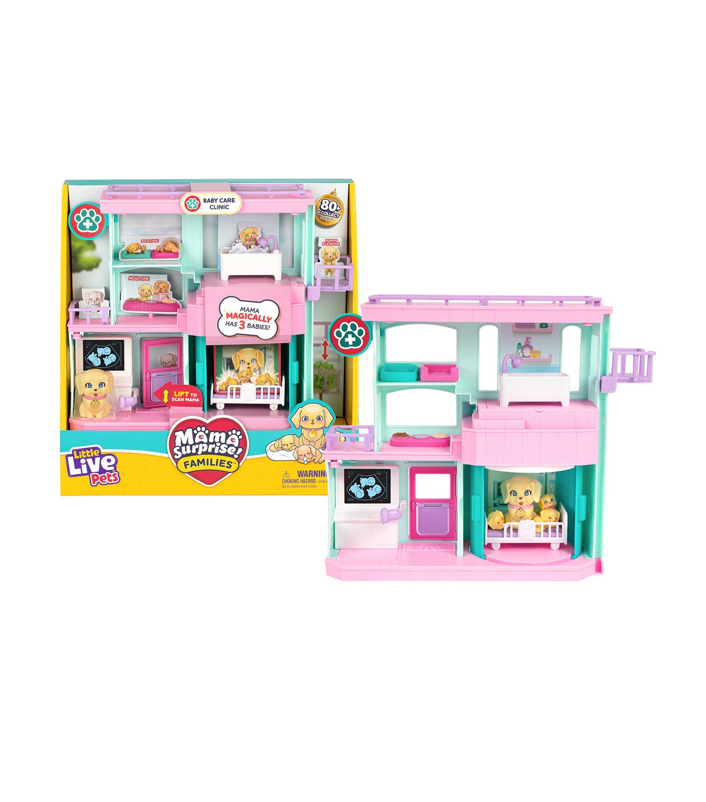 Pets Mama Surprise Families Baby Care Clinic Playset