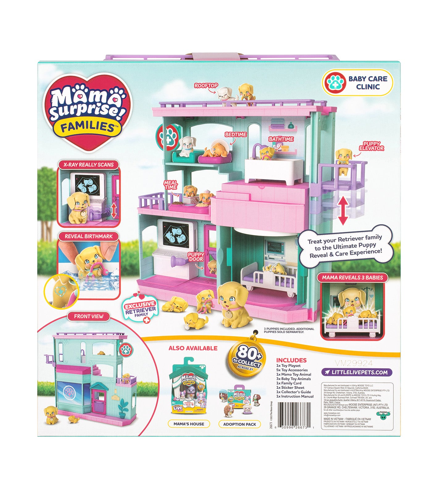 Pets Mama Surprise Families Baby Care Clinic Playset