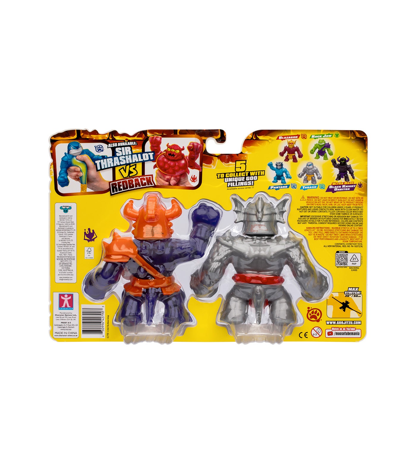 Goo Jit Zu Stretch Strikers S11 Pack Knight Blazagon Vs. Gladiator