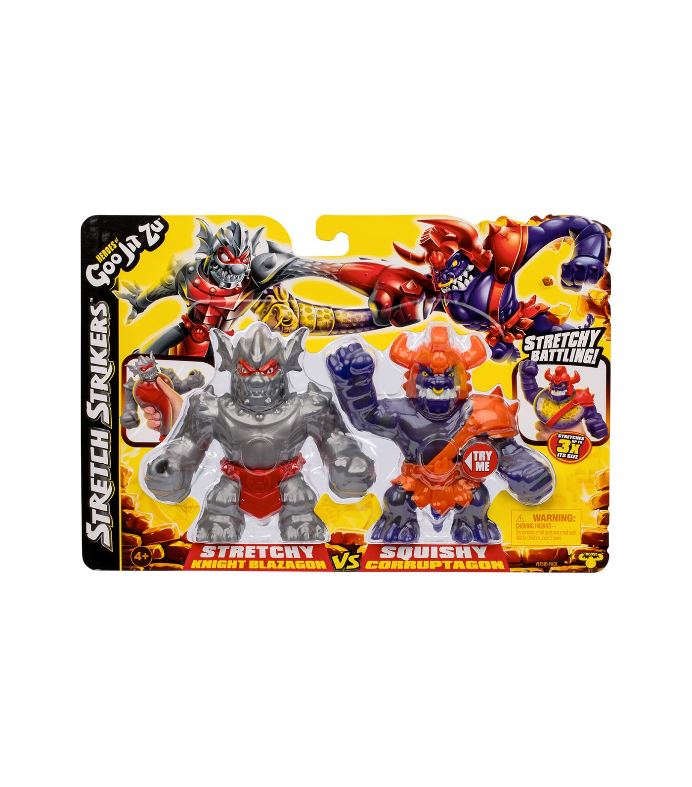 Goo Jit Zu Stretch Strikers S11 Pack Knight Blazagon Vs. Gladiator