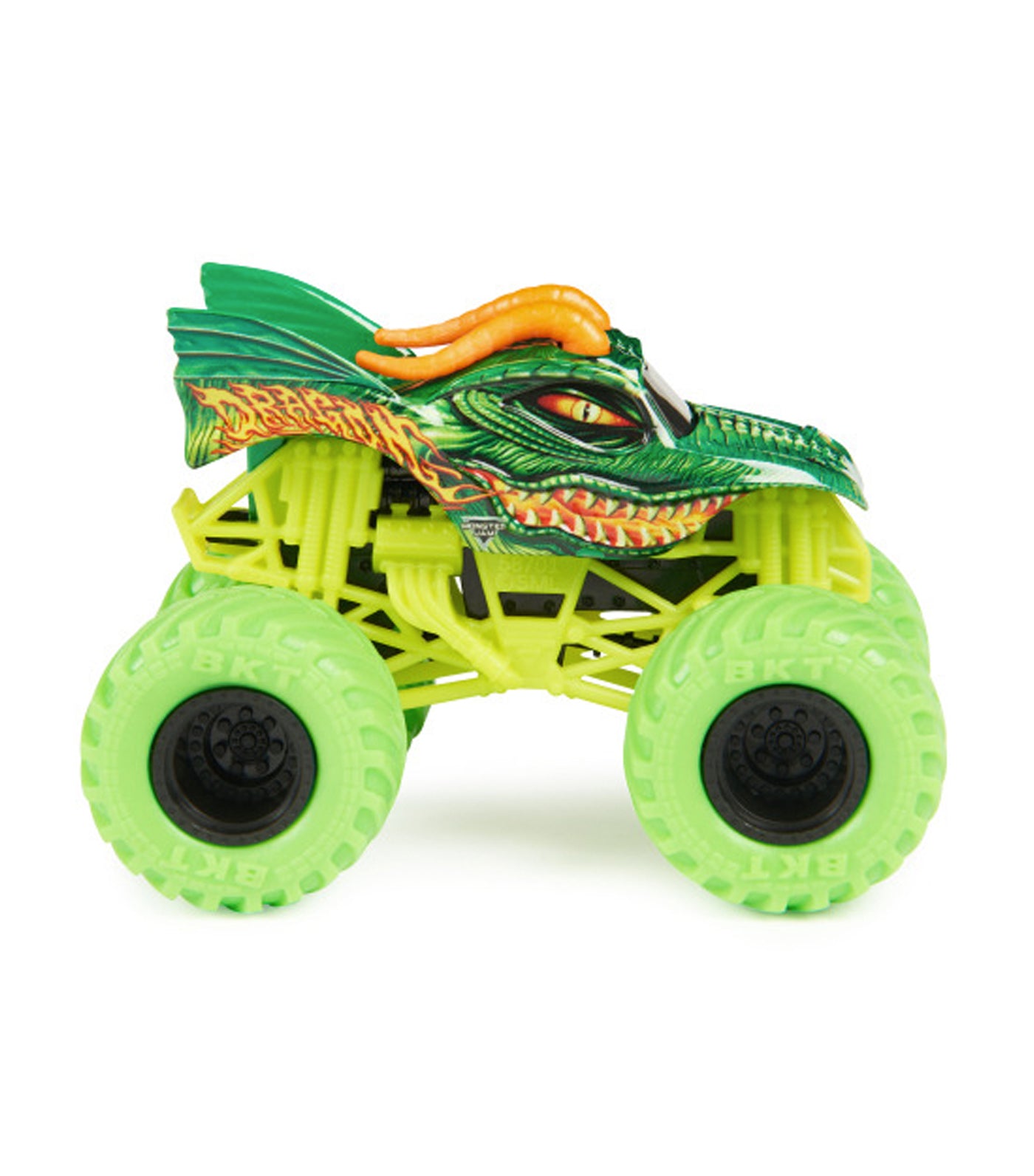 Diecast Dirty-to-Clean Monster Truck Set - Dragon VS Full Charge Neon
