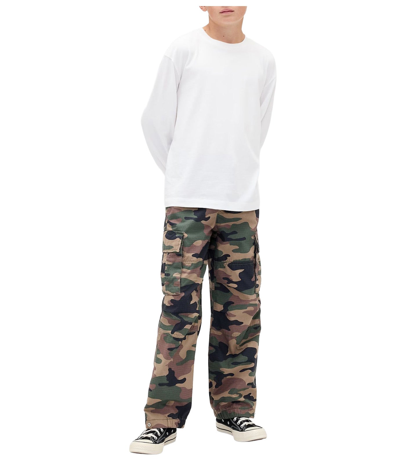 Gap Kids Easy Cargo Pants Woodland Camo