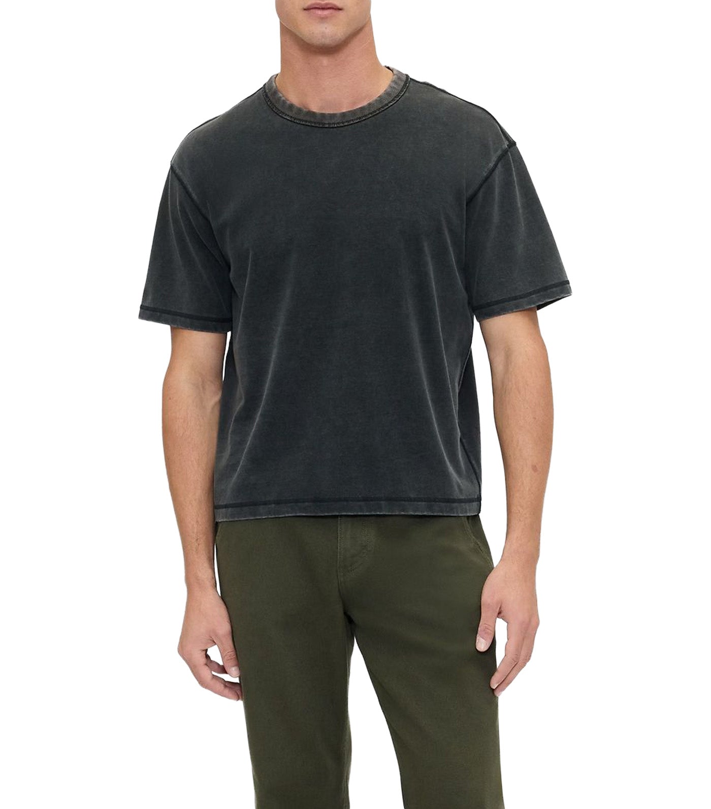 GAP Relaxed Straight Utility Khakis Black Moss