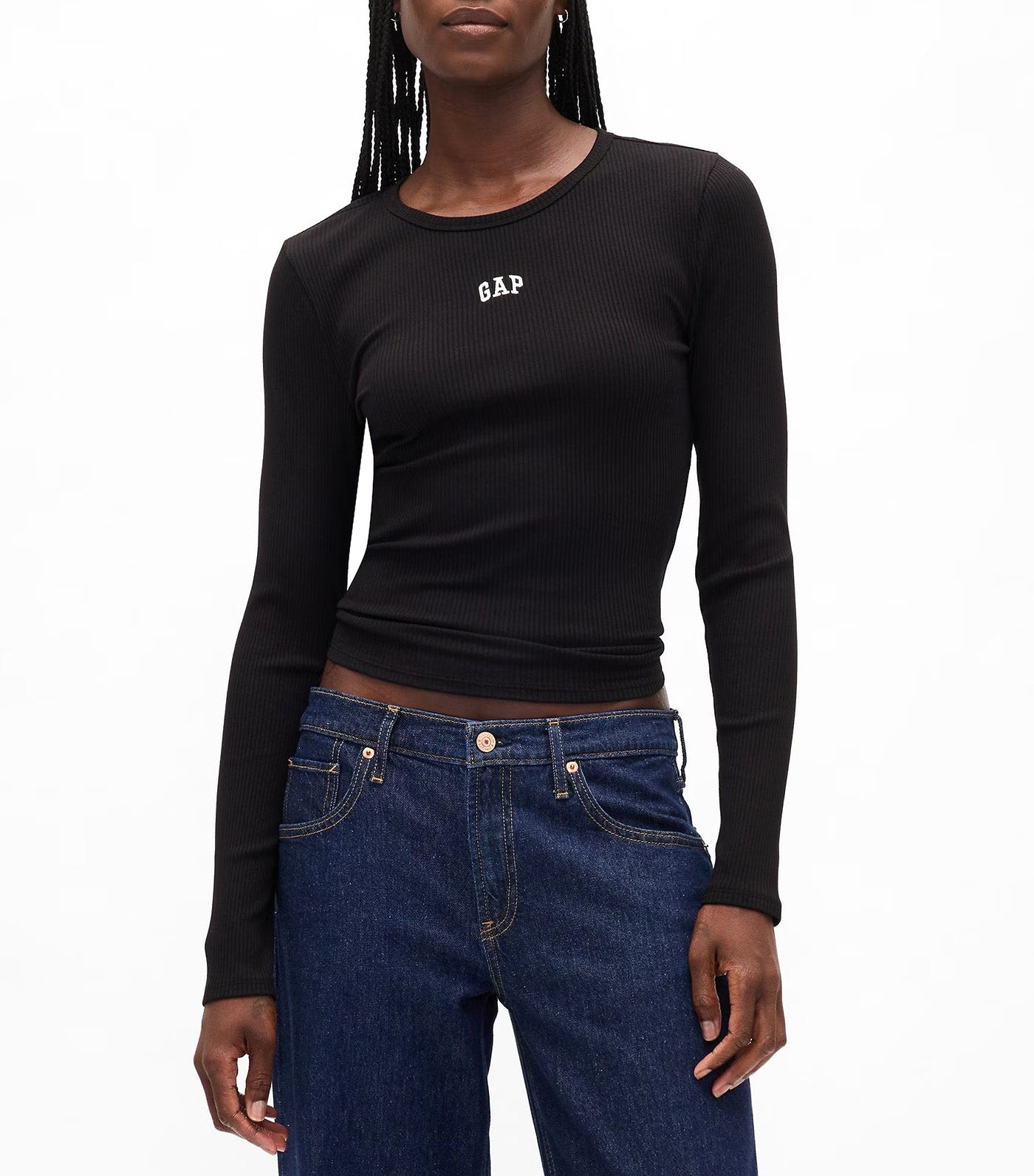 Modern Rib Logo Crop T-Shirt