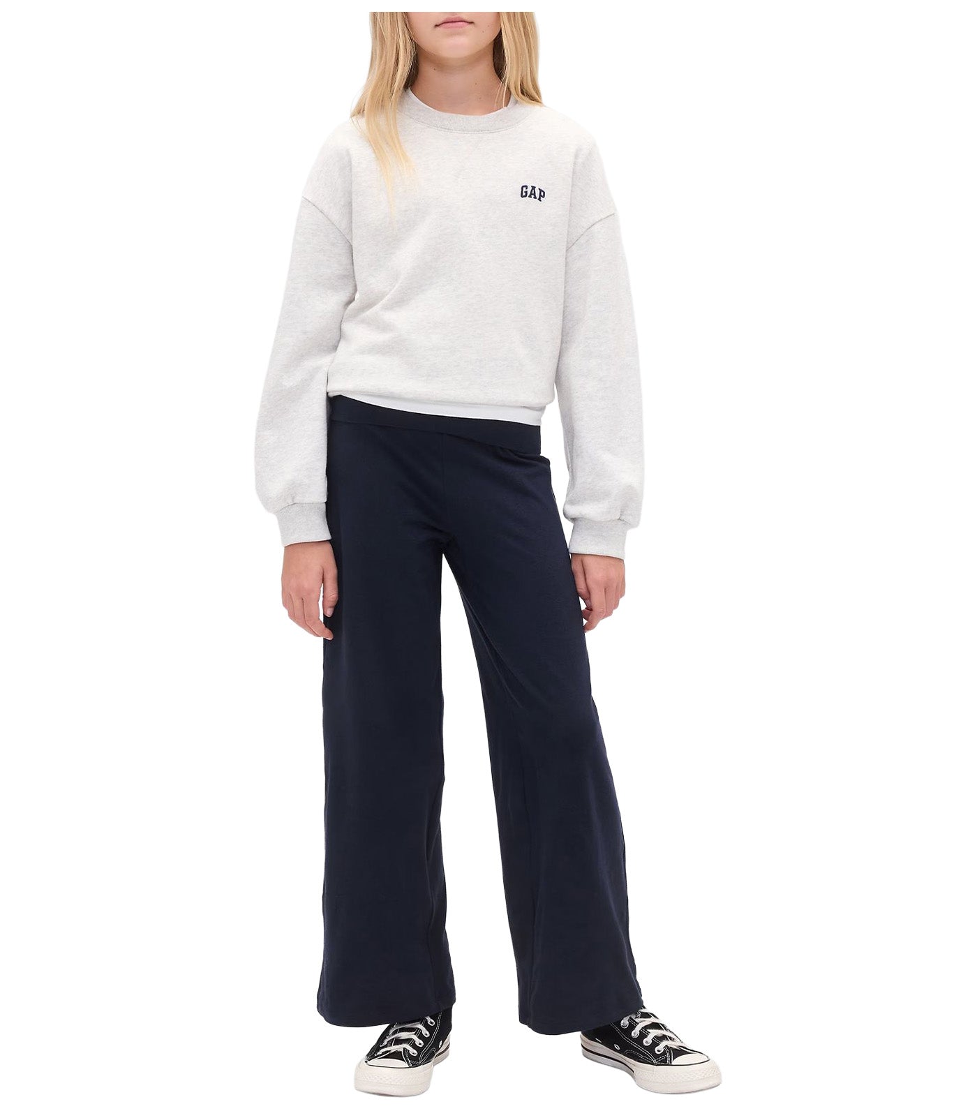 Gap Kids Wide-Leg Foldover Leggings Navy Uniform