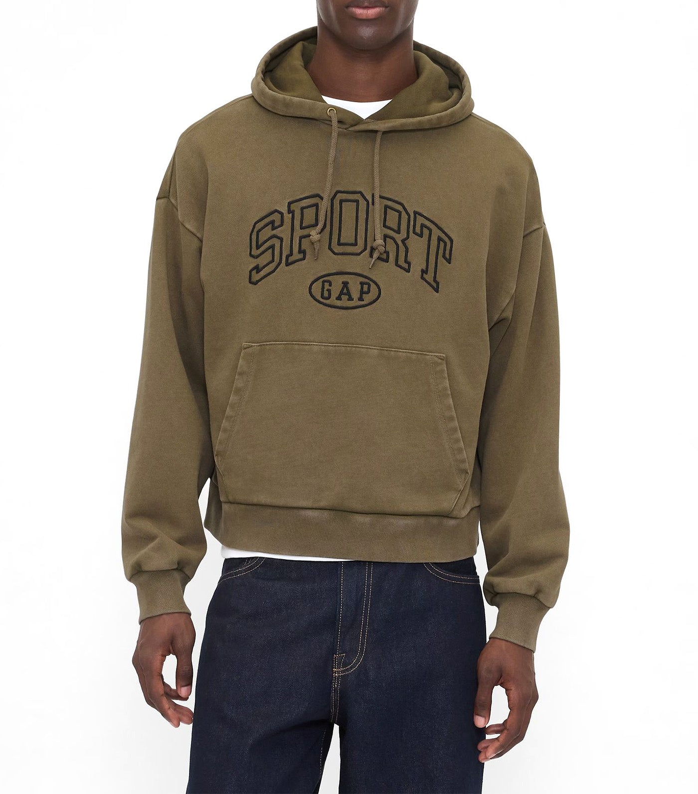 Heavyweight Oversized Crop Logo Hoodie