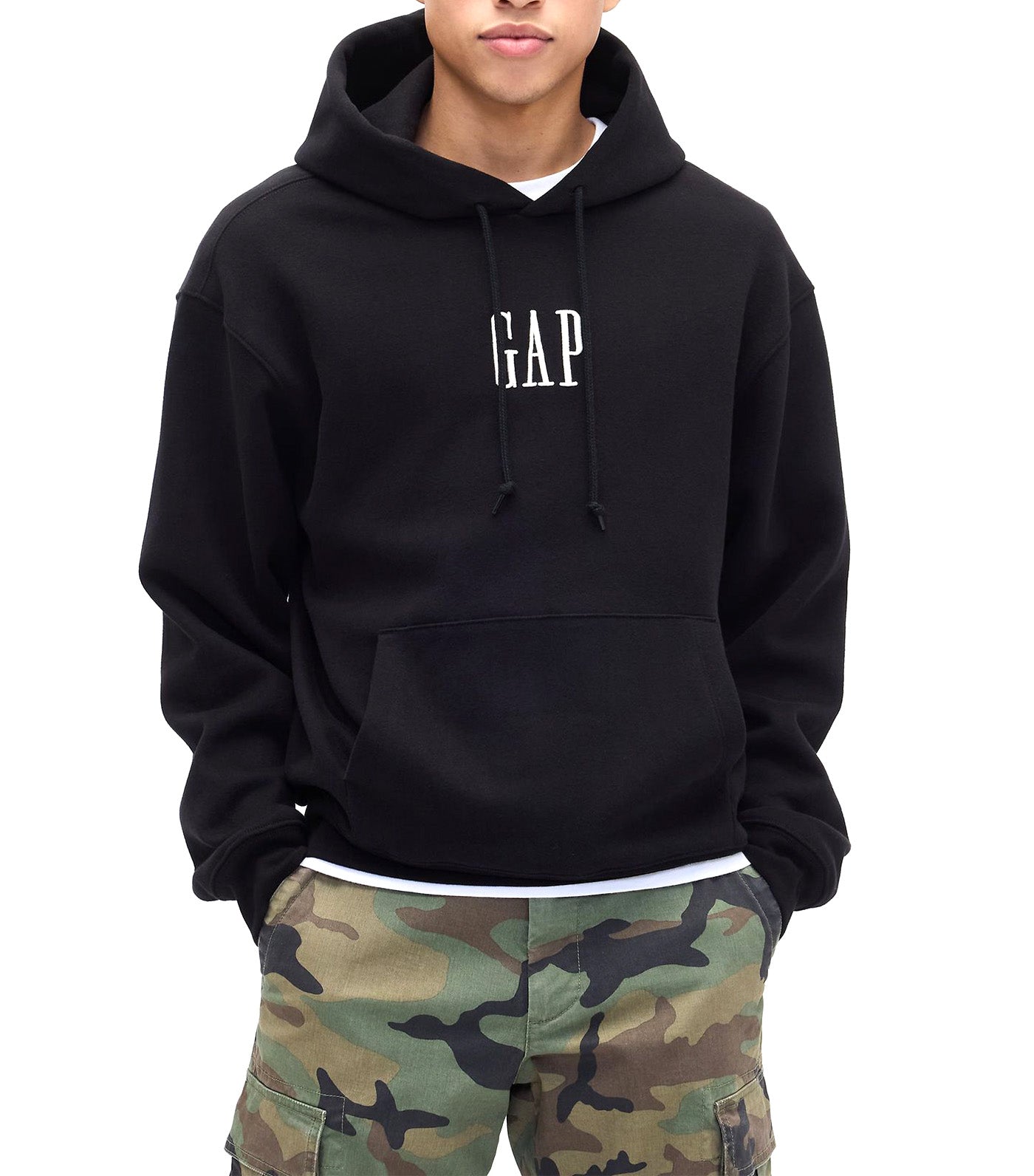 Vintage Soft Oversized Mini-Logo Hoodie