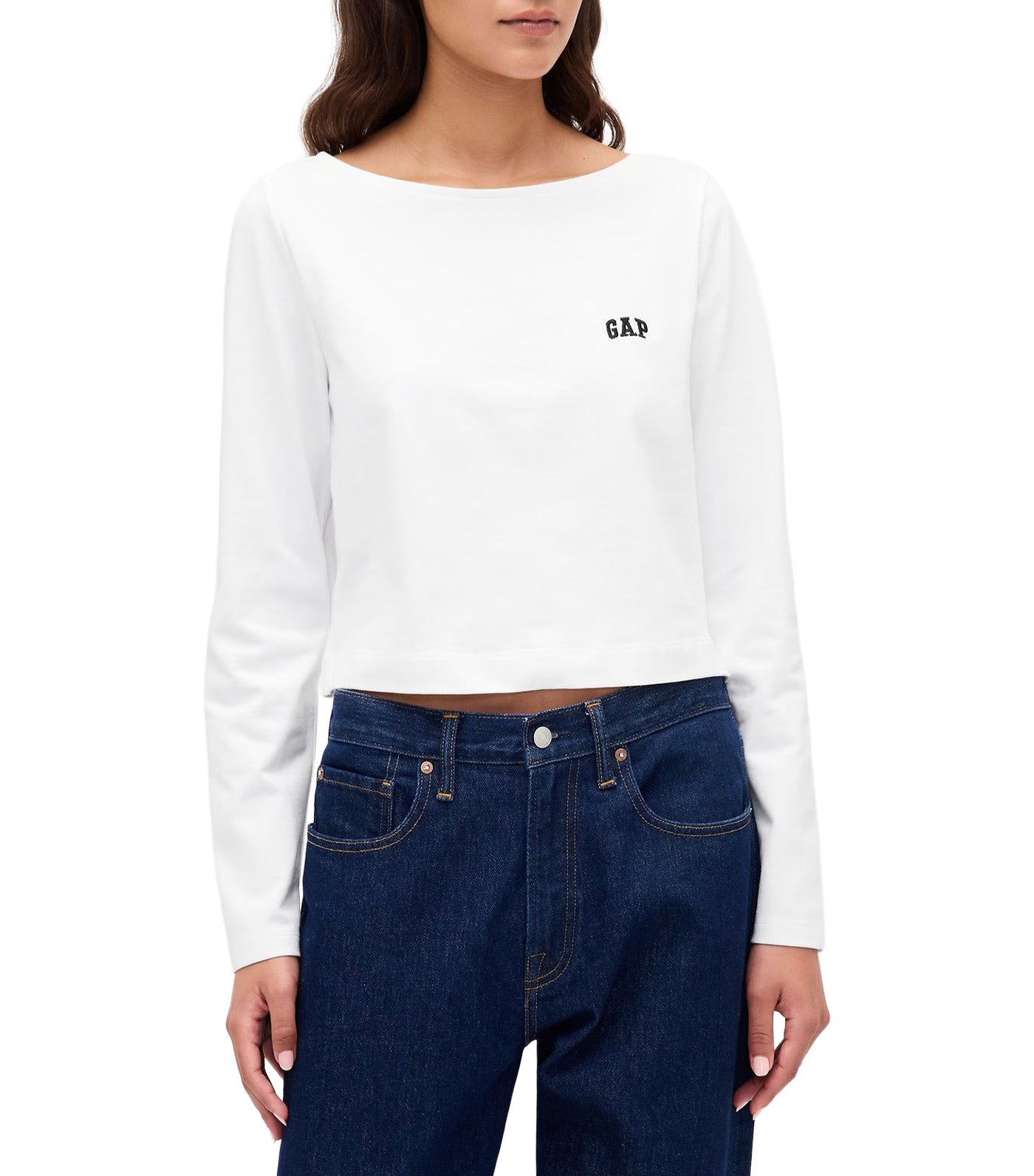 Organic Cotton Vintage Soft Heavyweight Crop Logo T-Shirt