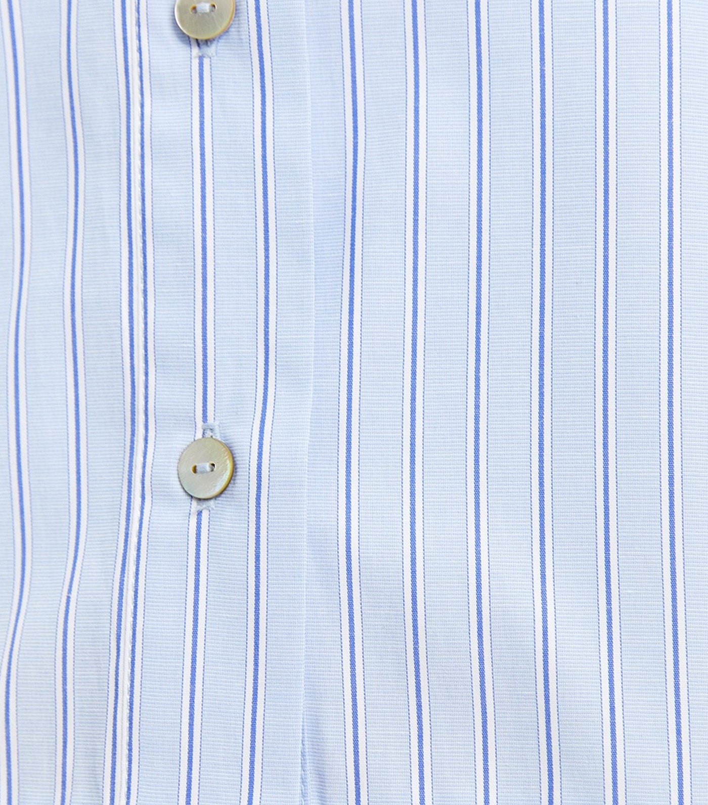 Striped Lace Trim Shirt Light Blue