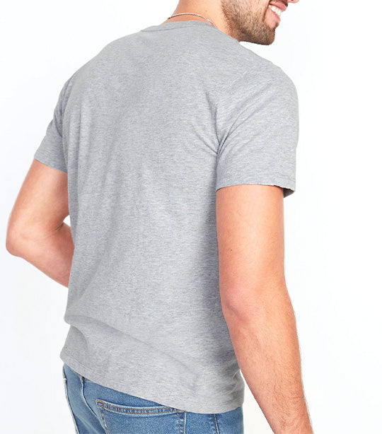Soft-Washed Chest-Pocket T-Shirt for Men Medium Heather Gray