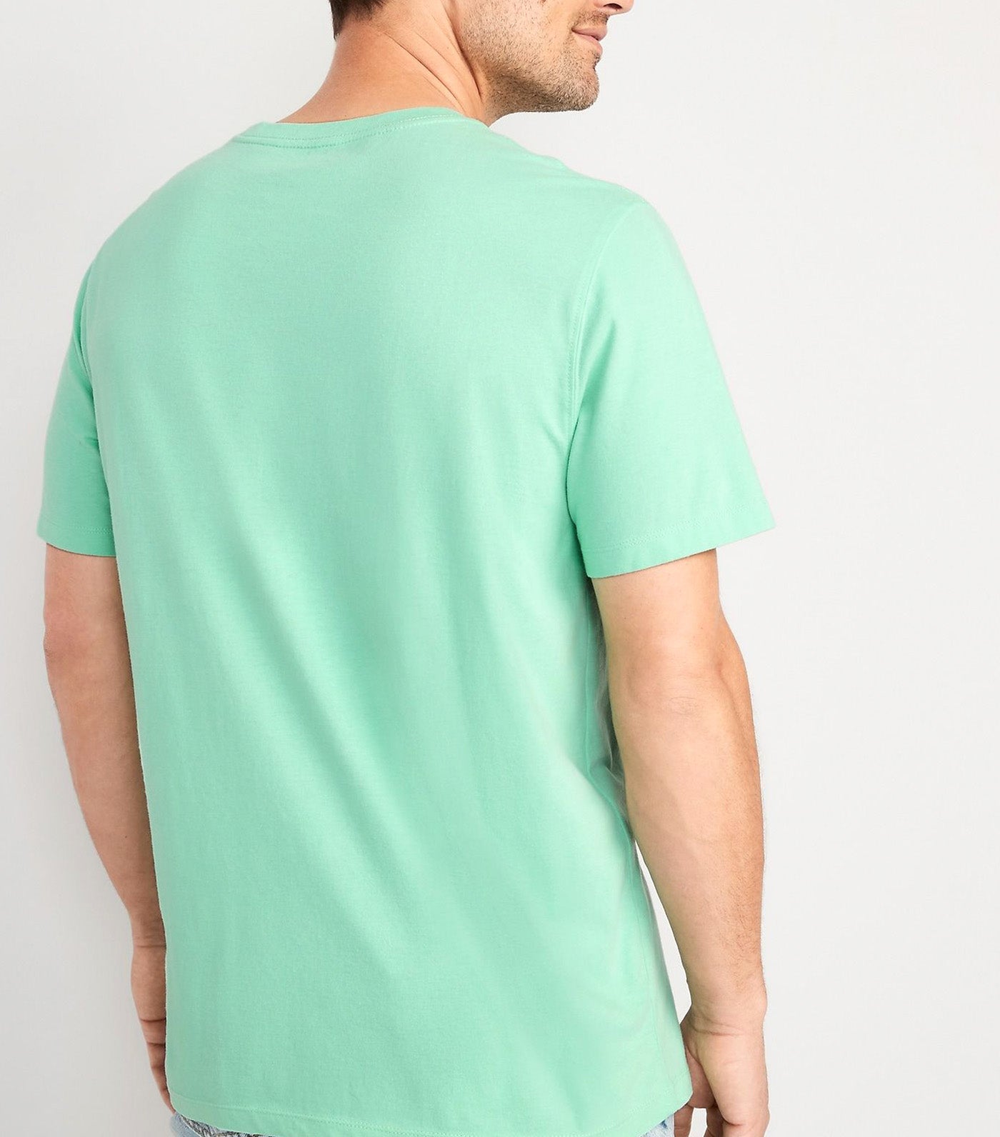 Soft-Washed Crew-Neck T-Shirt for Men Subtle Green