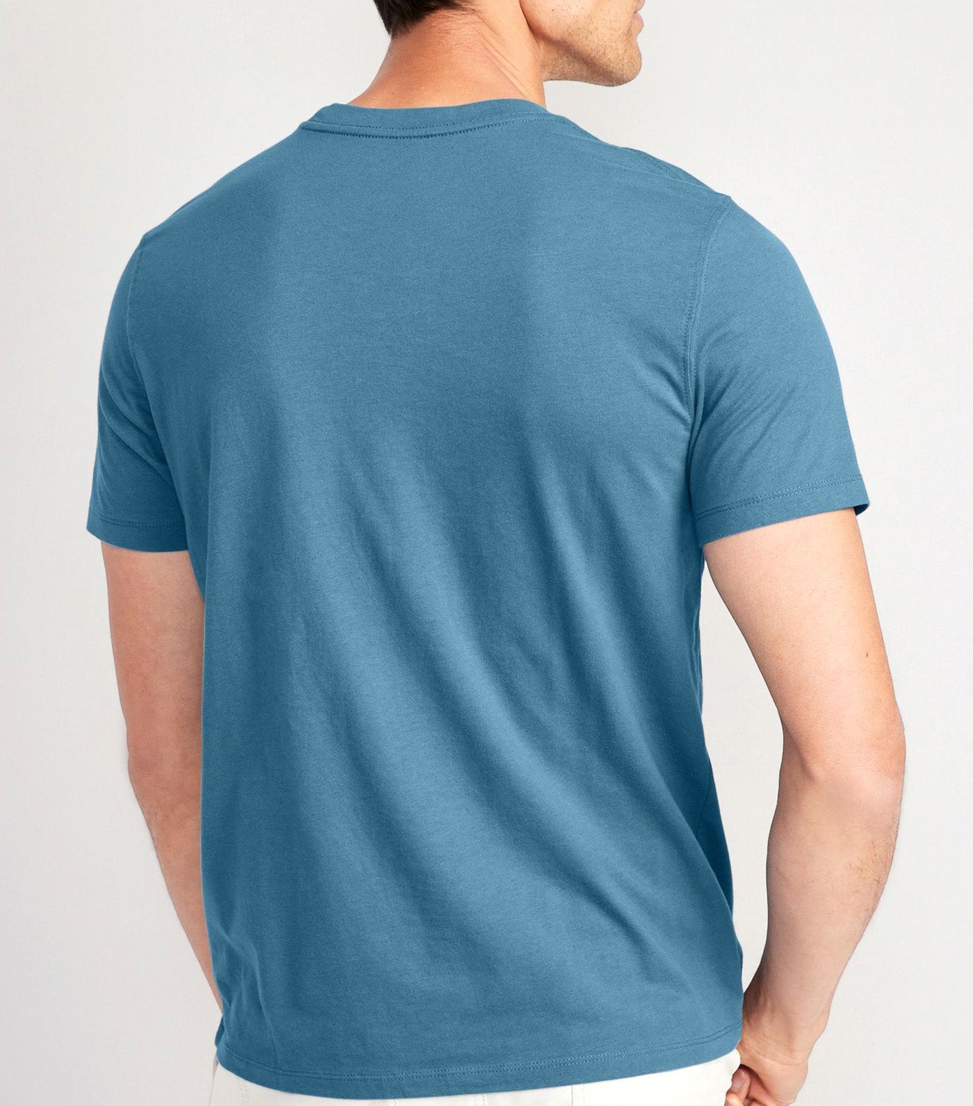 Soft-Washed Crew-Neck T-Shirt for Men Why So Blue