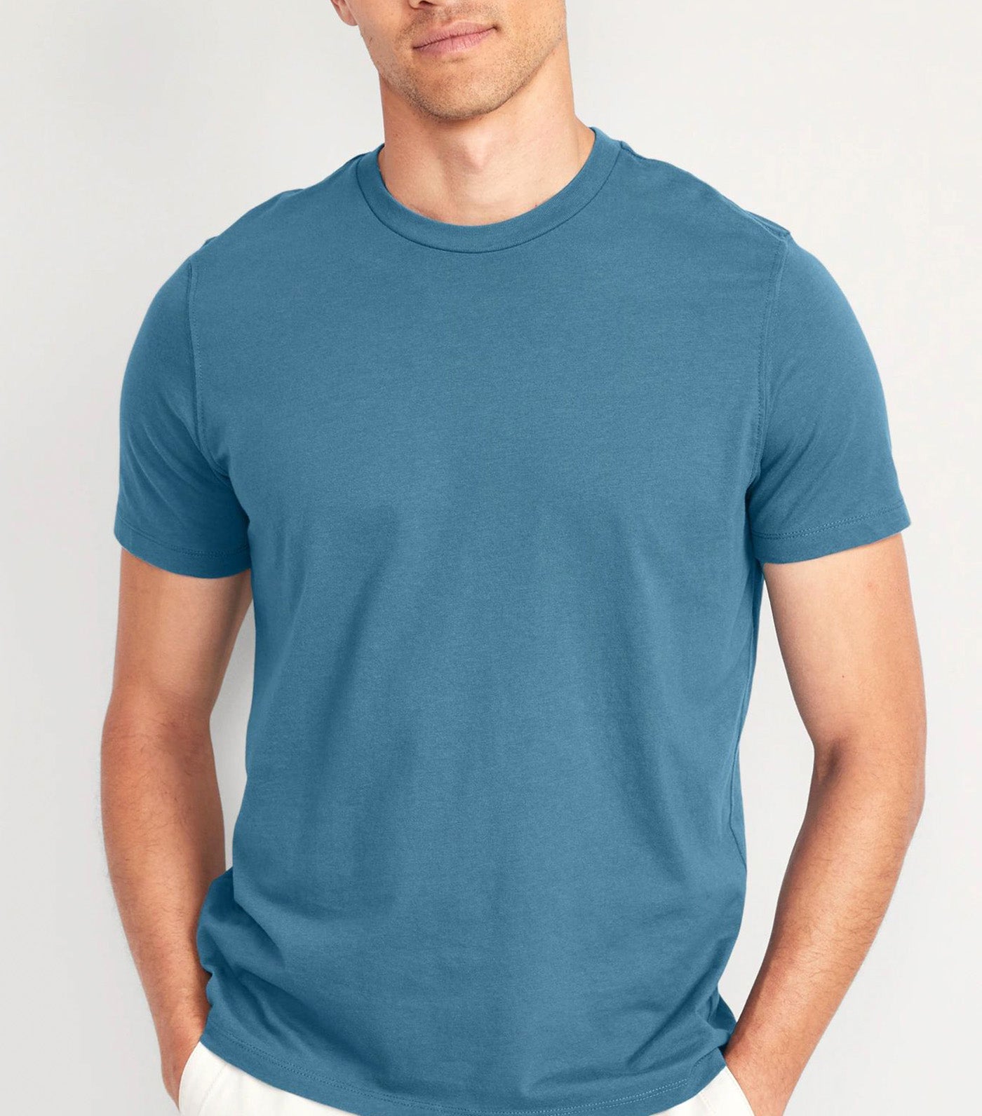 Soft-Washed Crew-Neck T-Shirt for Men Why So Blue
