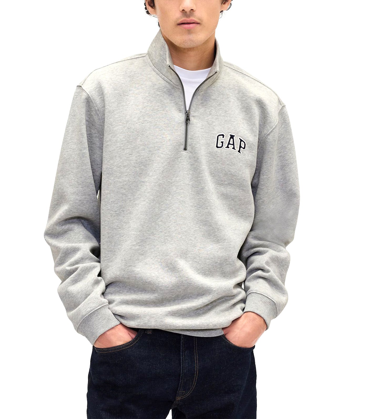 Relaxed Logo Quarter-Zip Sweatshirt