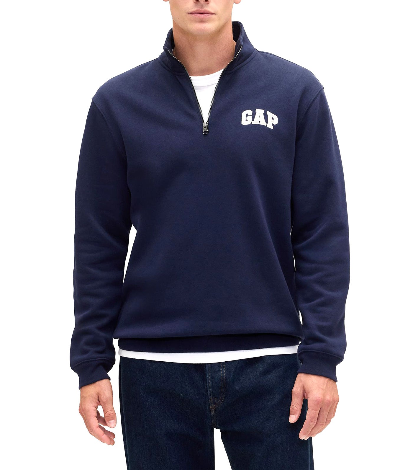 Relaxed Logo Quarter-Zip Sweatshirt